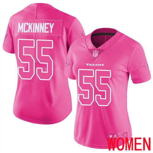 Houston Texans Limited Pink Women Benardrick McKinney Jersey NFL Football #55 Rush Fashion